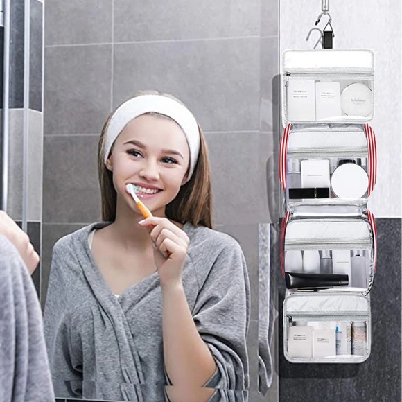 Hanging Travel Toiletry Bag, Large Capacity Cosmetic Travel Toiletry Organizer - Picture 8 of 10